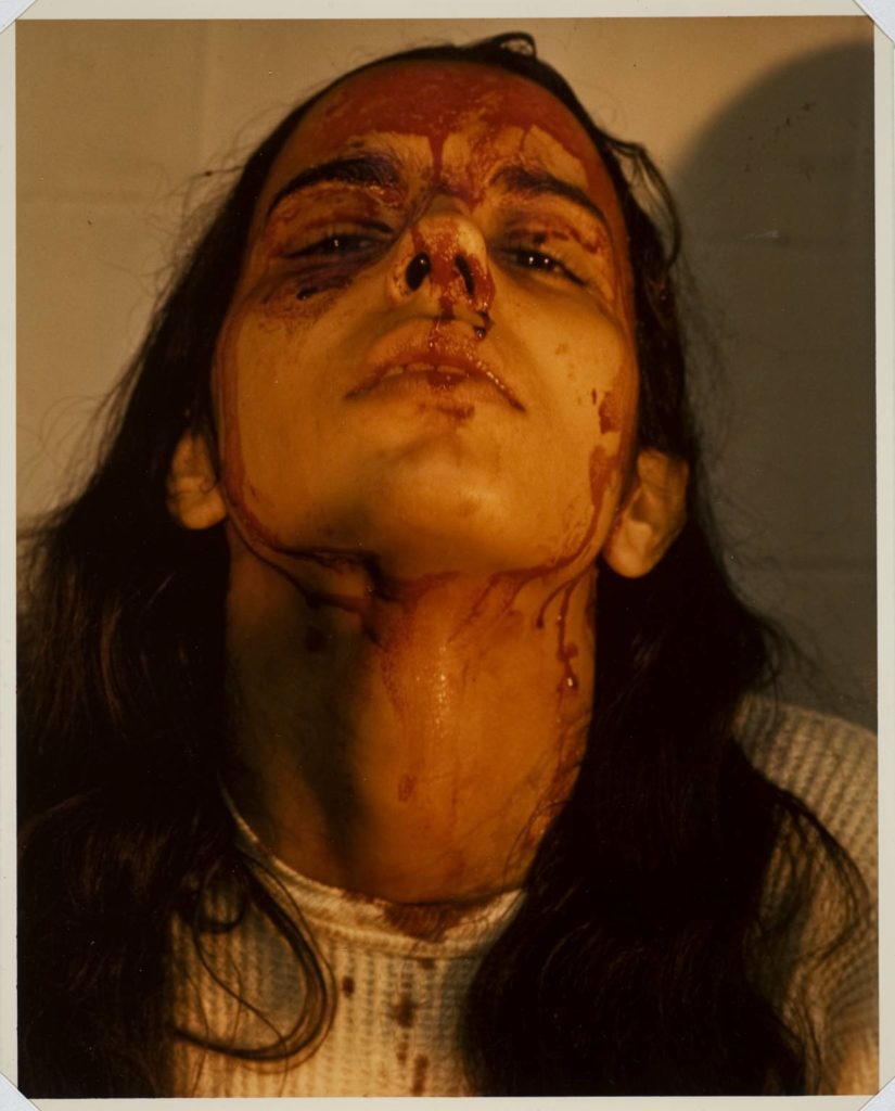 Ana Mendieta, Untitled (Self-Portrait with Blood) 1973. Photo courtesy of the American Patrons of Tate, courtesy of the Latin American Acquisitions Committee 2010. ©The estate of Ana Mendieta, courtesy Galerie Lelong, New York.
