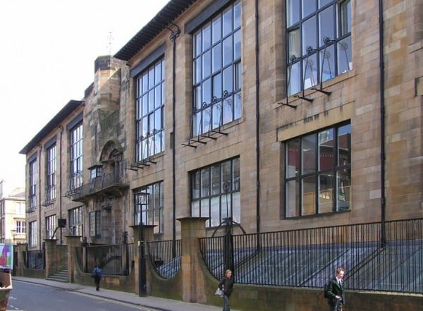 The front (north) facade of Charles Rennie Mackintosh's Glasgow School of Art on Renfrew Street before the destruction of the fire Photo: Finlay McWalter
