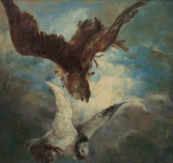 Xu Beihong, Eagle (c. 1930s–1940s). Photo: Courtesy: Christie's Images Limited.