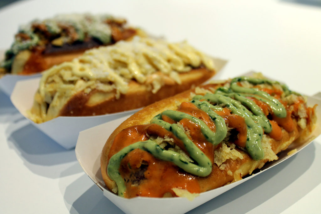 Hot dogs from Los Perros Locos being served at the Contemporary Art Fair this weekend. Photo: Sarah Cascone.