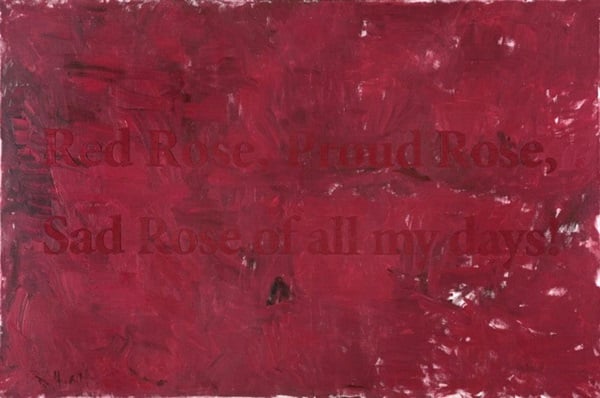 Huang Rui, Red Rose, 2012 - oil on canvas, 135 x 90 cm © the artist, courtesy of 10 Chancery Lane Gallery