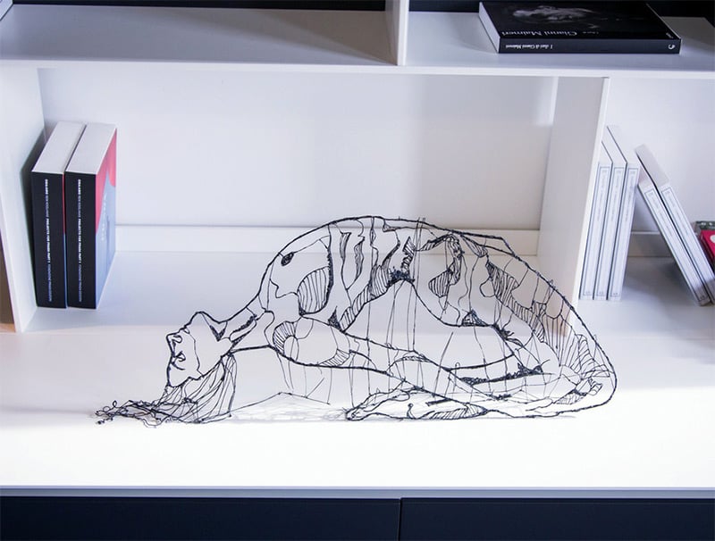 A 3D drawing created using hand-held 3D printer LIX. Photo: courtesy LIX.