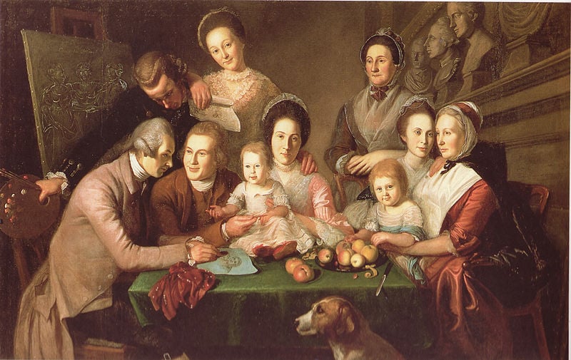 Charles Willson Peale, The Peale Family (1773–1809). Photo: courtesy the New York Historical Society.