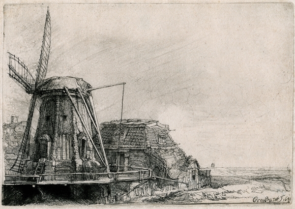 rembrandt-etching-morgan-windmill