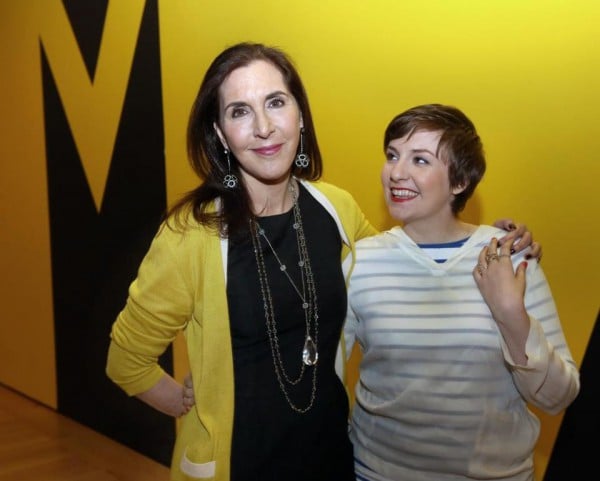 Laurie Simmons and her daughter Lena Dunham at the Museum of Fine Arts, Boston (February 6, 2014). Photo: via the Boston Globe.
