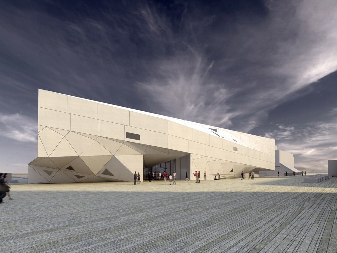 The Tel Aviv Museum of Art, designed by architect Preston Scott Cohen in Tel Aviv, Israel. Photo courtesy of Preston Scott Cohen