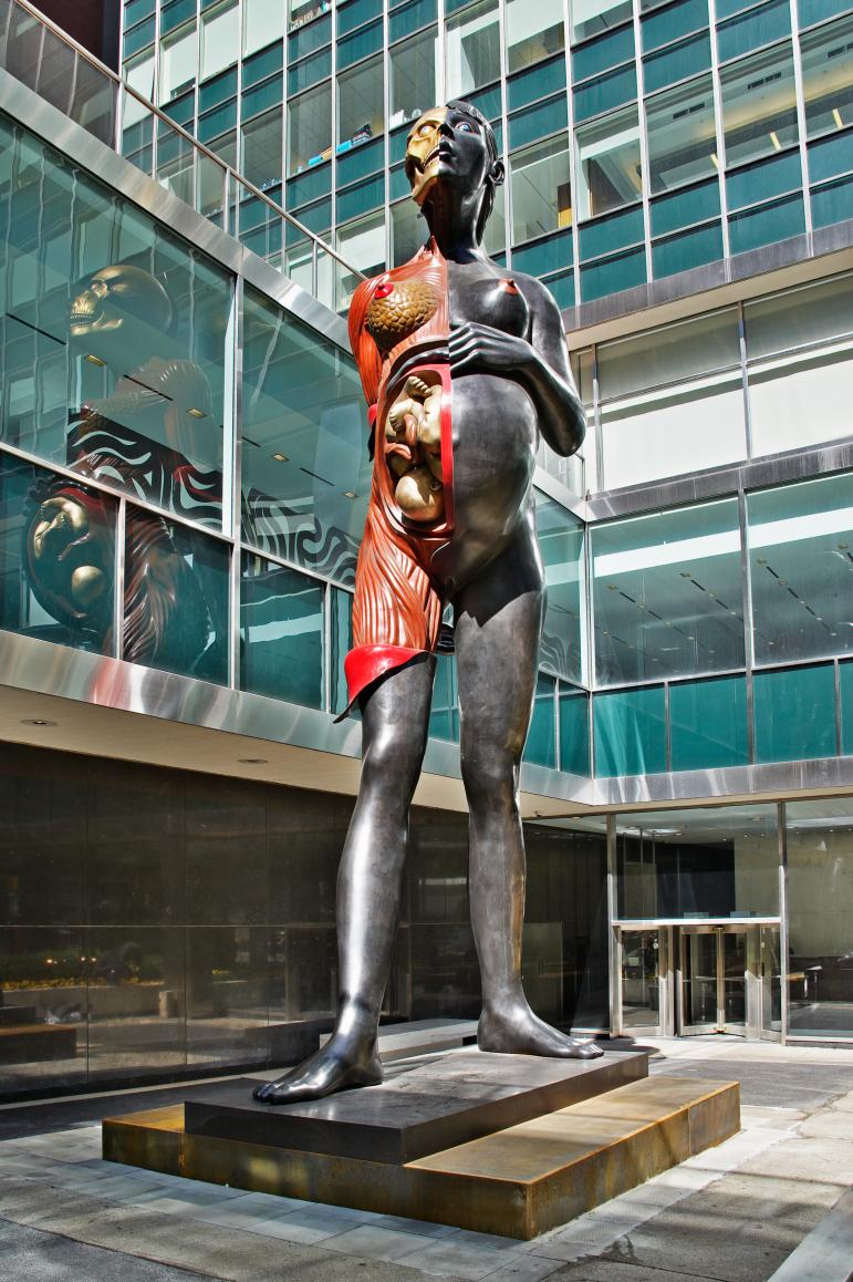 Damien Hirst, The Virgin Mother (2005). Aby Rosen has installed a different version of the piece in Old Westbury, Long Island, to the chagrin of his neighbors. Courtesy of Damien Hirst.