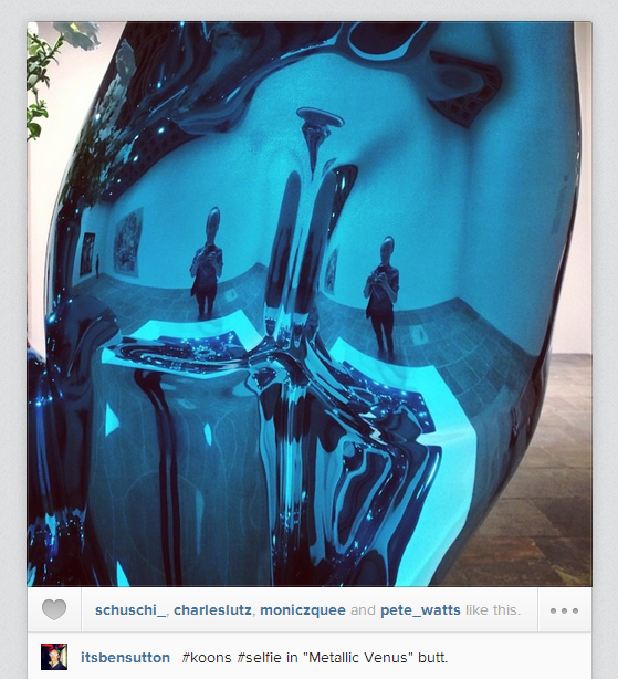Ben Sutton takes a selfie in blue. Photo: Instagram/@itsbensutton