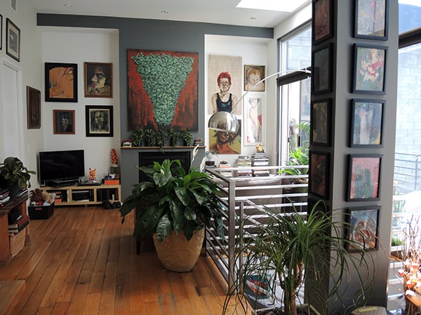 Tatiana Pagés's apartment, next door to her gallery. Photo: Sarah Cascone.