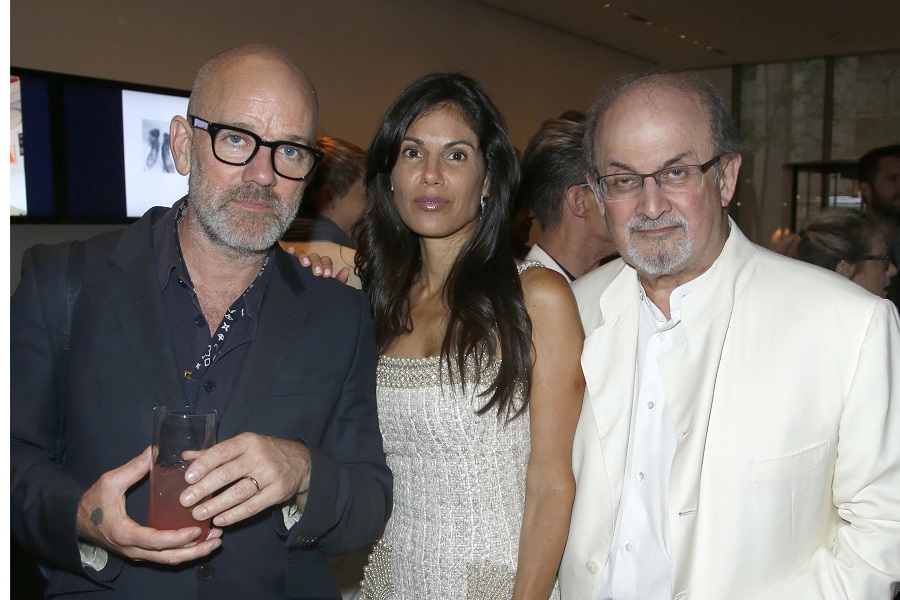 Michael Stipe, Missy Brody, Salman Rushdie Photo: Jimi Celeste/patrickmcmullan.com.