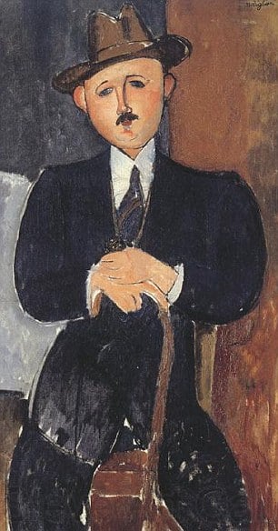Amedeo Modigliani, Seated Man with a Cane (1918).