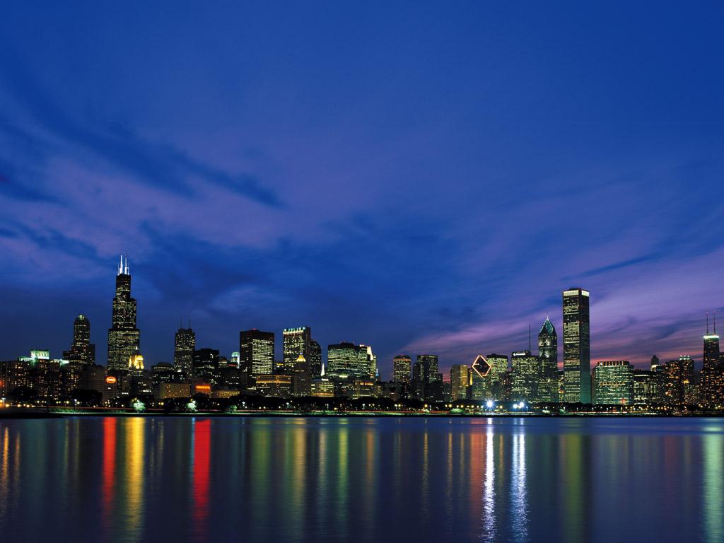 The Chicago skyline. 