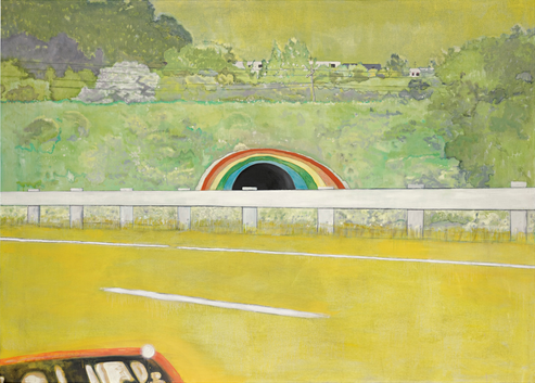 Country-Rock (Wing-Mirror) (1999) by Peter Doig. In Sotheby's London June 30 Contemporary Art Evening Auction. 