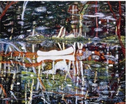 Peter Doig, White Canoe (1990–91). Courtesy Sotheby's.