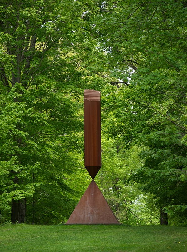 Barnett Newman Broken Obelisk (1967). Photo: courtesy Storm King Art Center. 