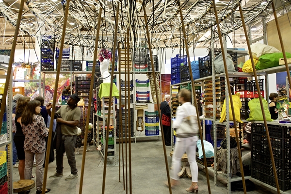Pascale Marthine Tayou, Art Basel in Basel 2014, Unlimited.Courtesy: Galleria Continua.