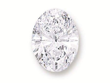 A spectacular oval diamond of supreme importance, sold at Sotheby's Hong Kong for US$30,779,547