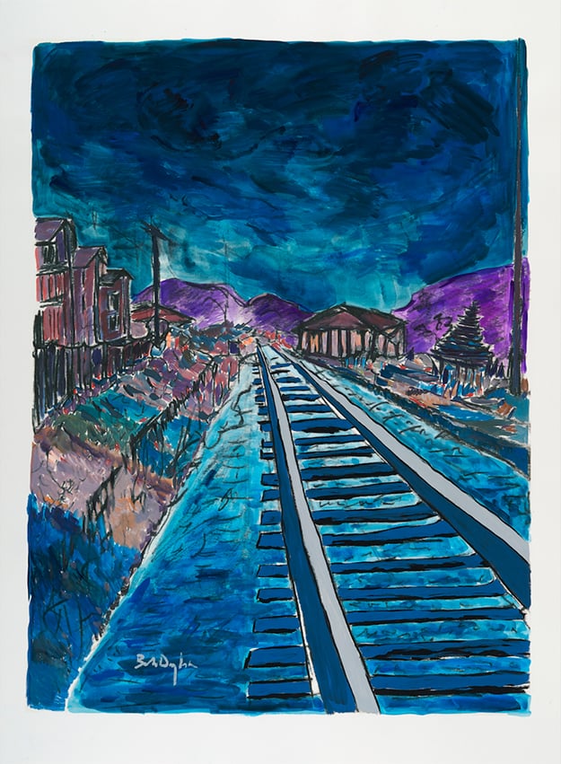 Bob Dylan Train Tracks (2007). Photo: courtesy Mark Borghi Fine Art.