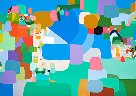 Federico Herrero, Paisaje con Letras, 2012, mixed media on canvas, Bridgette Mayer Gallery, Philadelphia, PA
