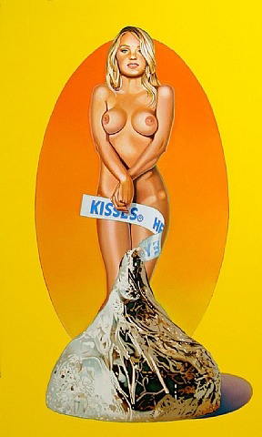 Mel Ramos, Miss Kiss 3, 2012, oil on canvas, Modernism Inc., San Francisco, CA