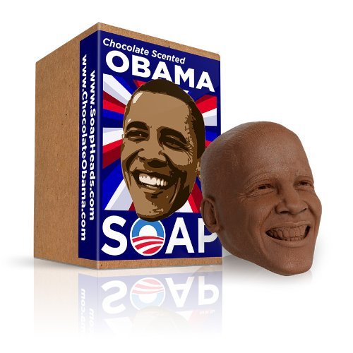 "Chocolate Obama Scented Soap Head - Mini 3D Obama Soap Head in chocolate Scent." Photo: via Amazon.