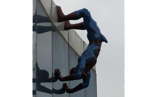 The offensive Spider-Man statue by Eunsuk Yoo. Photo: courtesy the artist.