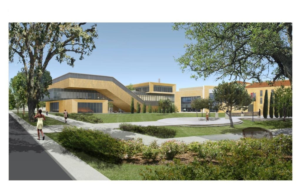 Rendering of the new McMurtry Building under construction on Stanford University campus. Photo: Courtesy Stanford Land Buildings and Real Estate