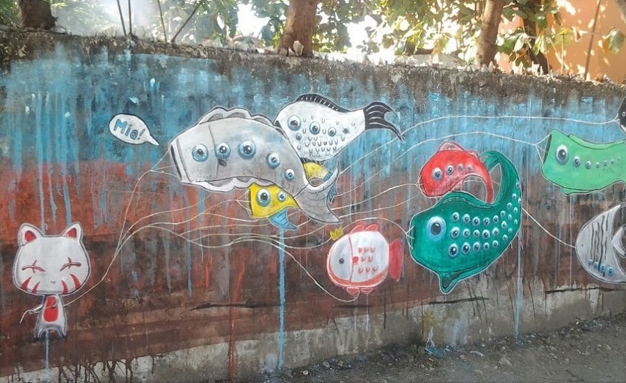 Cute eye boration, unknown, Filipino Street Art Project, as included in Google's Street Art Project.
