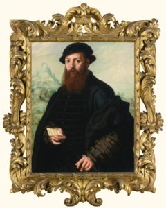 Jan Sanders van Hemessen, Portrait Of A Bearded Gentleman, Aged 34, Before An Extensive Landscape (est. £800,000–1,200,000) sold for £1,762,500 ($3,020,749). The artist’s previous auction record was for Suzanne et les vieillards, which sold at Ader Paris in 2011 for €495,680 ($722,881). Photo: Sotheby’s