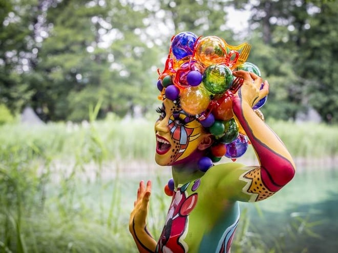 A model at the World Bodypainting Festival in Austria. Photo: Jan Hetfleisch, courtesy Getty Images.