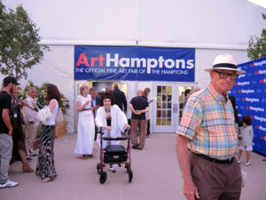 Guests arriving at ArtHamptons. Photo: Sarah Cascone.