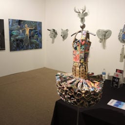 The booth for Chicago's Jean Albano Gallery at ArtHamptons. Photo: Sarah Cascone.