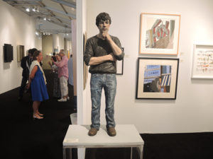 Sean Henry, "Untitled (Blue Jeans)" from New York's Forum Gallery at ArtMarketHamptons. Photo: Sarah Cascone.