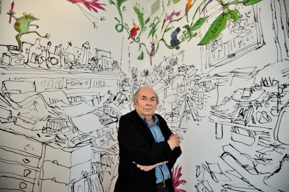 British cartoonist and illustrator, Quentin Blake at the press preview for 