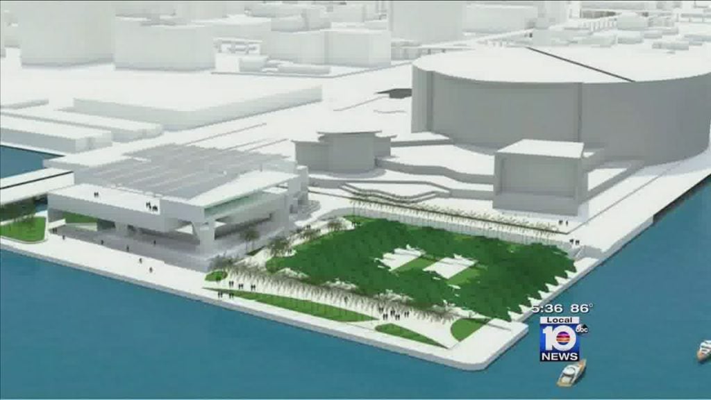 Rendering of the proposed Cuban Exile Museum in Miami. Photo: screen grab via Local Ten News.