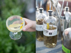 Herb infused martinis at the MoMA PS1 Rooftop salad party, hosted by Julia Sherman and Camilla Hammer at their MoMA PS1 Salad Garden in Queens, New York. Photo: Julia Sherman.