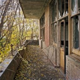The Tuberculosis Pavilion's balcony, North Brother Island. Photo: Christopher Payne.