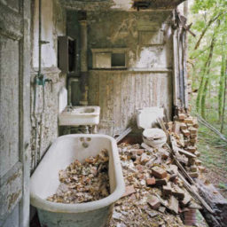 Bathroom, staff house, North Brother Island. Photo: Christopher Payne.