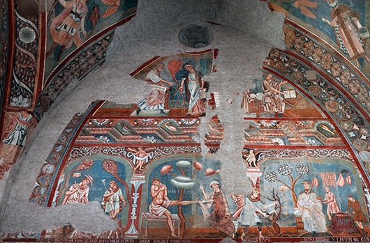 The profane frescoes at the Santi Quattro Coronati, Rome. Photo: courtesy the Santi Quattro Coronati.