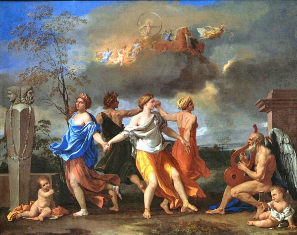 Nicolas Poussin, A Dance to the Music of Time (c. 1634-36) Courtesy the Wallace Collection