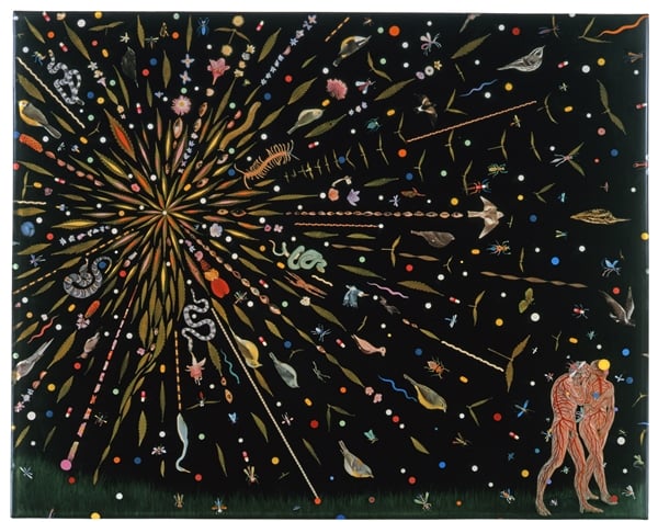 Fred Tomaselli, Study for Expulsion (2000).Photo: © the artist. Courtesy James Cohan Gallery, New York/Shanghai.