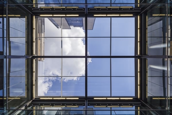 Balconies encircling atrium at WCEC Photo: Paul Raftery, 2014. 