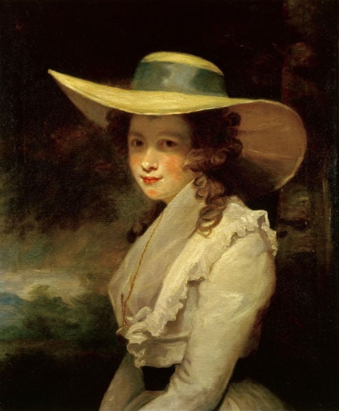 Sir Joshua Reynolds, PRA (1723-1792) Lavinia, Countess Spencer 1762-1831,  aged 23 or 24 Painted 1785-86 Oil on canvas (unlined) 30 x 25 inches / 76.2 x 63.5 cm In a period English carved and gilded frame Photo: Ben Elwes Fine Art