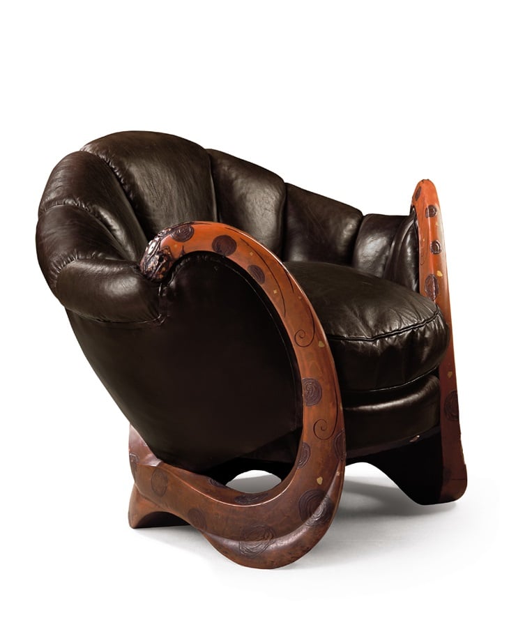The Eileen Gray "dragon chair" soared to $28 million at Christie's Yves St. Laurent sale in February 2009