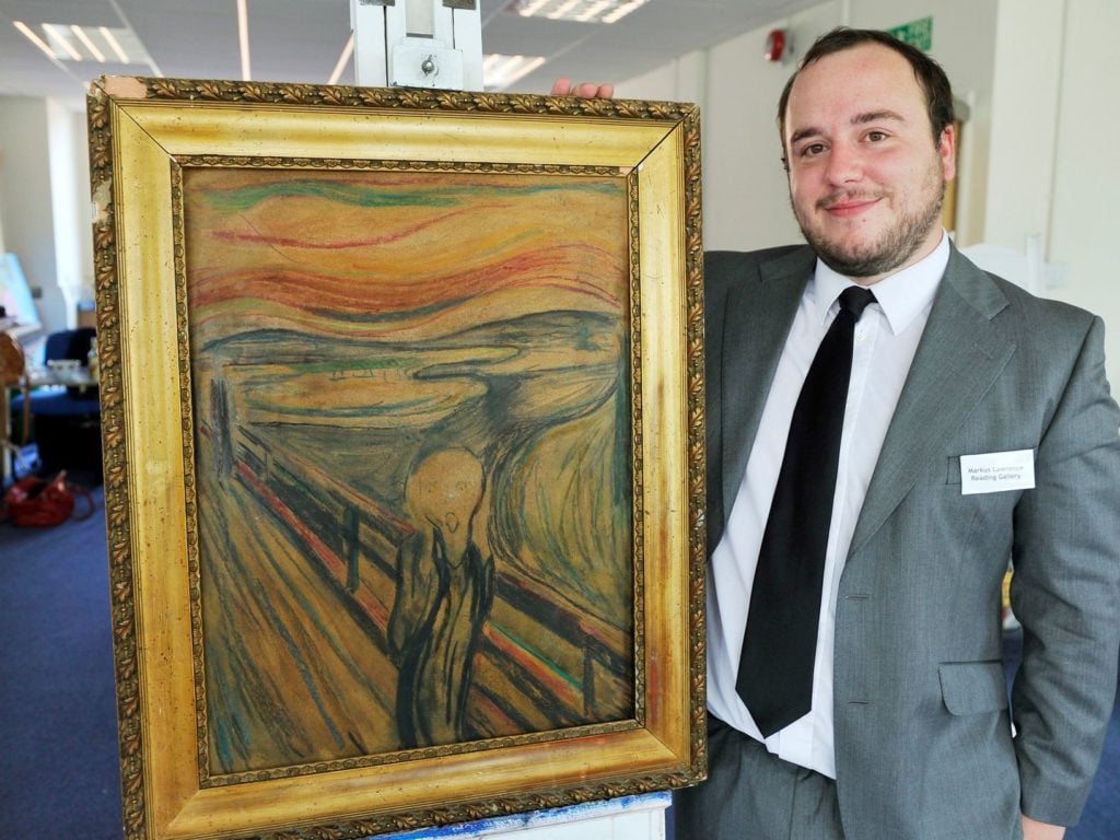 Mark Lawrence's supposed collection of priceless art includes what he claims is an unseen copy of Edvard Munch's The Scream. Photo courtesy of the Reading Borough Council.