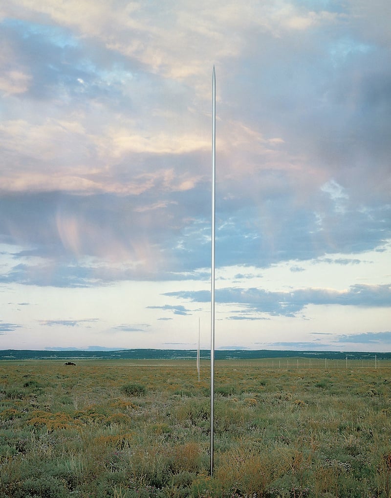 Walter De Maria, The Lightning Field, 1977. Long-term installation in Western New Mexico. Photo: John Cliett. Copyright Dia Art Foundation.