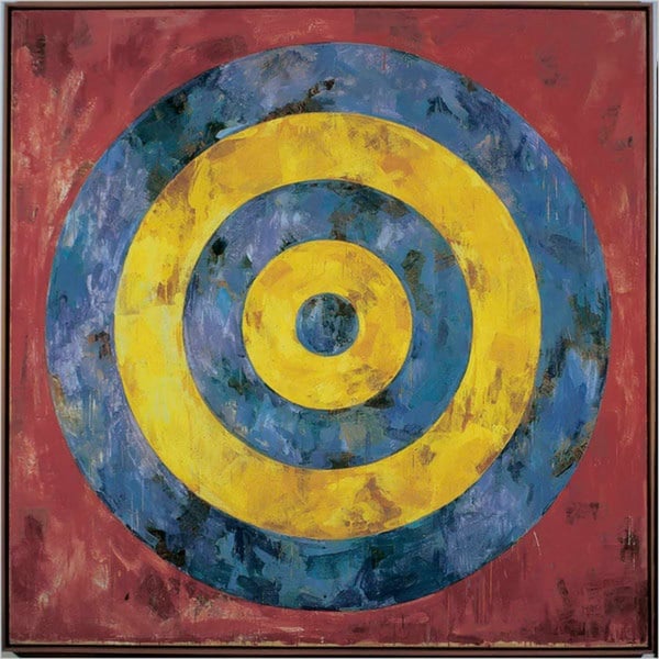 a. Jasper Johns, Target, (1961). Encaustic and collage on canvas, 66 x 66 inches. Stefan T. Edlis Collection. Art © Jasper Johns / Licensed by VAGA, New York, NY. Via Acquavella Gallery. Originally sold for $125,000