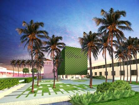 Architectural rendering of the Helga Wall-Apelt Center for Asian Art at the Ringling Museum of Art