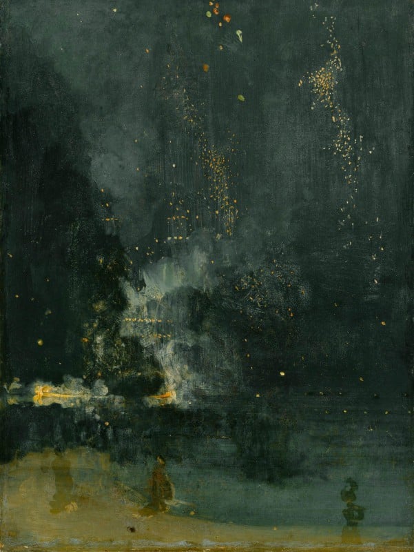 James McNeill Whistler, Nocturne in Black and Gold – The Falling Rocket (1875). Photo: Wikipedia. 