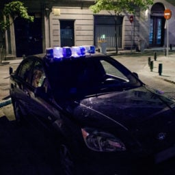 Luzinterruptus, The Police Are Present (2014), Madrid. Photo: Gustavo Sanabria.